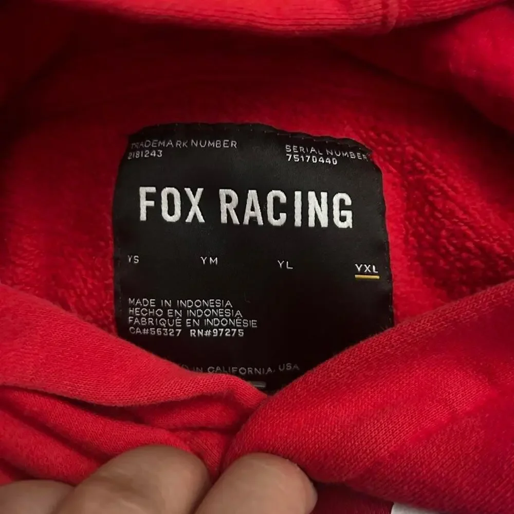 Red fox racing hoodie with